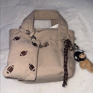 🏈🏈Madden Girl Beige Tote with Football Accents 🏈🏈